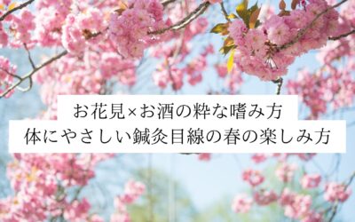 【名古屋・伏見】お花見×お酒の粋な嗜み方｜体にやさしい鍼灸目線の春の楽しみ方