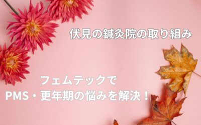 フェムテックでPMS・更年期の悩みを解決！伏見の鍼灸院の取り組み
